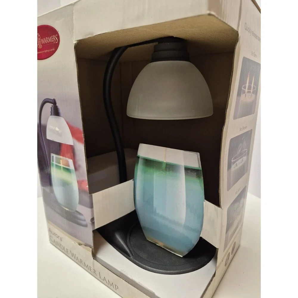New In Box Aurora Candle Warmer Lamp Black